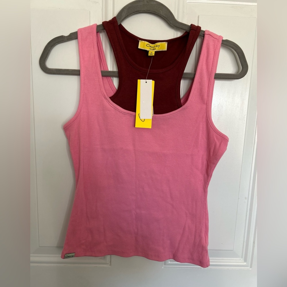 NWT Circus NY by Sam Edelman Pink Women's Tank Top, Work out, Sporty